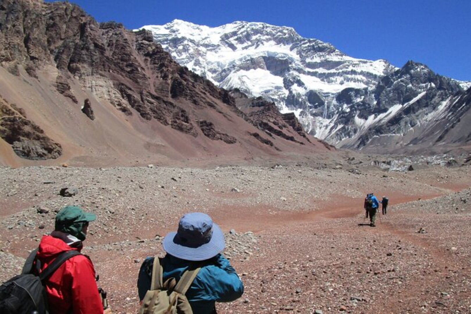 Hikers trekking at Aconcagua